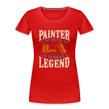 House Painter Decorator Painter - Frauen Premium Bio T-Shirt - Rot - Vorne - Mia (176cm)