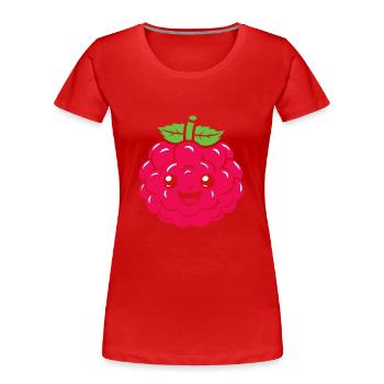 raspberry - Women's Premium Organic T-Shirt - red - Front - Mia (176cm)