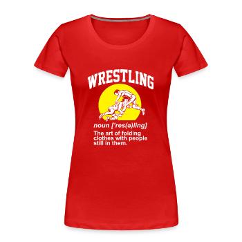 Wrestling Definition Pro Wrestler Fan Wrestling - Frauen Premium Bio T-Shirt - Rot - Vorne - Mia (176cm)