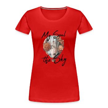 Heißluftballon - Frauen Premium Bio T-Shirt - Rot - Vorne - Mia (176cm)