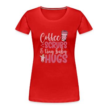 Krankenschwester Baby Entbindungsschwester - Frauen Premium Bio T-Shirt - Rot - Vorne - Mia (176cm)