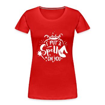 Ich habe dich verzaubert - Frauen Premium Bio T-Shirt - Rot - Vorne - Mia (176cm)