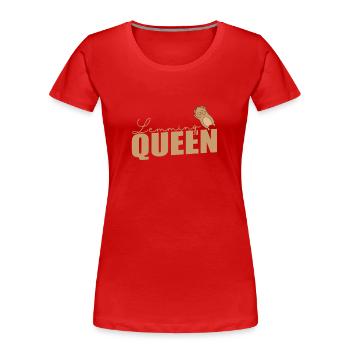 Reine des Lemmings Rongeur Excès de confiance - T-shirt bio Premium Femme - rouge - Devant - Mia (176cm)