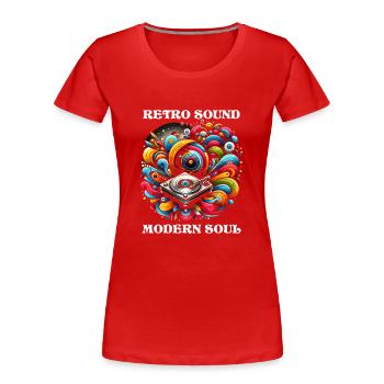 Disques vinyles Lp Collectionneurs Amateurs de disques - T-shirt bio Premium Femme - rouge - Devant - Mia (176cm)