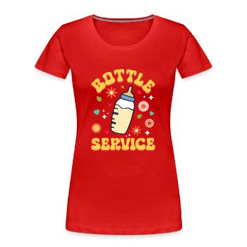 Krankenschwester Baby Entbindungsschwester - Frauen Premium Bio T-Shirt - Rot - Vorne - Mia (176cm)