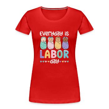 Krankenschwester Baby Entbindungsschwester - Frauen Premium Bio T-Shirt - Rot - Vorne - Mia (176cm)