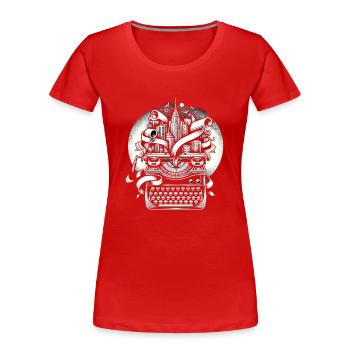 Poésie Slam Écrivain Poète Littérature Slam Journée de la poésie - T-shirt bio Premium Femme - rouge - Devant - Mia (176cm)