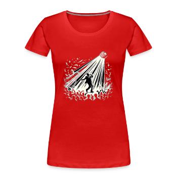 Poésie Slam Écrivain Poète Littérature Slam Journée de la poésie - T-shirt bio Premium Femme - rouge - Devant - Mia (176cm)