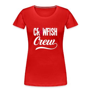 Langusten Team - Frauen Premium Bio T-Shirt - Rot - Vorne - Mia (176cm)