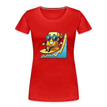 Gold Trader Forex Trader XAUUSD Trader - Women's Premium Organic T-Shirt - red - Front - Mia (176cm)