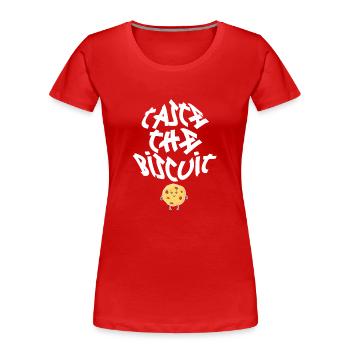 Taste The Biscuit Taste The Goodness - Women's Premium Organic T-Shirt - red - Front - Mia (176cm)