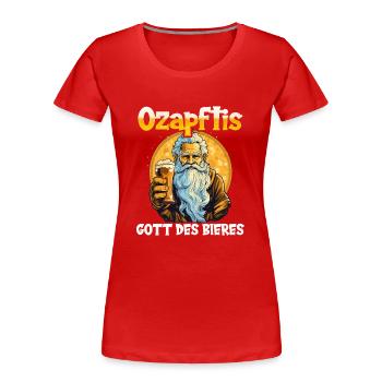 beer drinker beer lover drink drink party beer - Women's Premium Organic T-Shirt - red - Front - Mia (176cm)