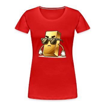 Gold Trader Forex Trader XAUUSD Trader - Women's Premium Organic T-Shirt - red - Front - Mia (176cm)