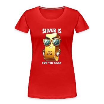 Gold Trader Forex Trader XAUUSD Trader - Women's Premium Organic T-Shirt - red - Front - Mia (176cm)