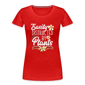 Plantes de jardin Jardinier Jardinage - T-shirt bio Premium Femme - rouge - Devant - Mia (176cm)