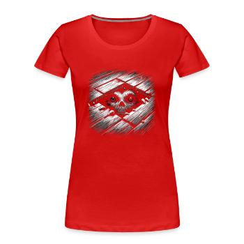 Edgar Allan Poe Fan, littérature classique, - T-shirt bio Premium Femme - rouge - Devant - Mia (176cm)