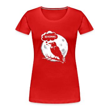 Edgar Allan Poe Fan, littérature classique, - T-shirt bio Premium Femme - rouge - Devant - Mia (176cm)