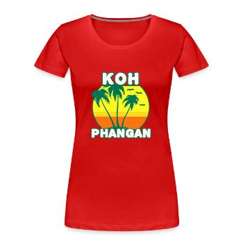 Koh Phangan - T-shirt bio Premium Femme - rouge - Devant - Mia (176cm)