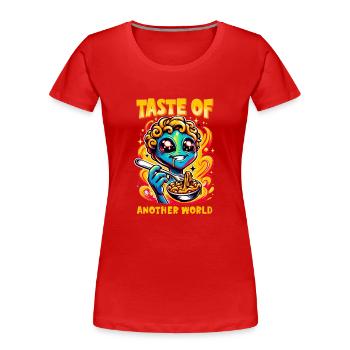 Alien Extraterrestrial Area 51 Ufo Space Geek - Frauen Premium Bio T-Shirt - Rot - Vorne - Mia (176cm)