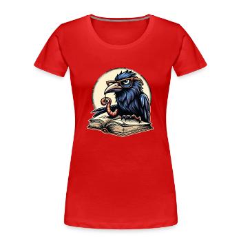 Edgar Allan Poe Fan, littérature classique, - T-shirt bio Premium Femme - rouge - Devant - Mia (176cm)