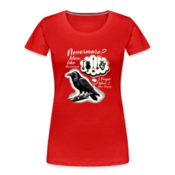 Fan d’Edgar Allan Poe, Littérature classique, - T-shirt bio Premium Femme - rouge - Devant - Mia (176cm)