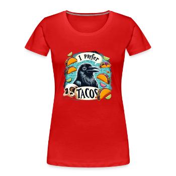 Edgar Allan Poe Fan, littérature classique, - T-shirt bio Premium Femme - rouge - Devant - Mia (176cm)