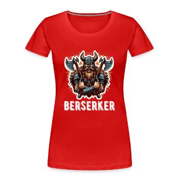 Berserker Norseman Viking Warrior Valhalla - T-shirt bio Premium Femme - rouge - Devant - Mia (176cm)