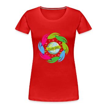 Jour de la Terre - T-shirt bio Premium Femme - rouge - Devant - Mia (176cm)