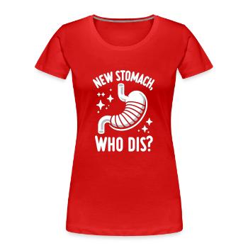 Gastric sleeve, gastric sleeve, gastrectomy, gastrectomy - Women's Premium Organic T-Shirt - red - Front - Mia (176cm)
