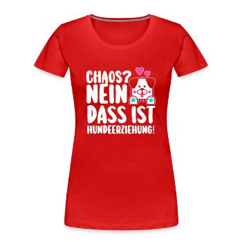 Hund Hundebesitzer Hundehalter Hundetrainer Hunde - Frauen Premium Bio T-Shirt - Rot - Vorne - Mia (176cm)