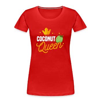 Kokosnuss Königin - Frauen Premium Bio T-Shirt - Rot - Vorne - Mia (176cm)