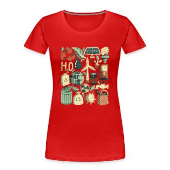 Ecology, environmental protection and sustainability - Women's Premium Organic T-Shirt - red - Front - Mia (176cm)