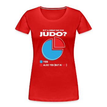 Est-ce un grand jour pour le judo ? - T-shirt bio Premium Femme - rouge - Devant - Mia (176cm)