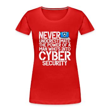 Cyber-sicherheits-hacker-hacking - Frauen Premium Bio T-Shirt - Rot - Vorne - Mia (176cm)