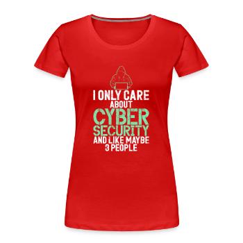 Cyber-sicherheits-hacker-hacking - Frauen Premium Bio T-Shirt - Rot - Vorne - Mia (176cm)