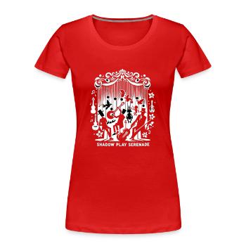 Puppet Mastery Shadow Play Bauchredner-geschenk - Frauen Premium Bio T-Shirt - Rot - Vorne - Mia (176cm)
