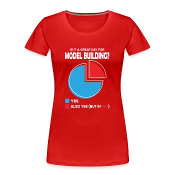 Est-ce un grand jour pour le modélisme ? - T-shirt bio Premium Femme - rouge - Devant - Mia (176cm)