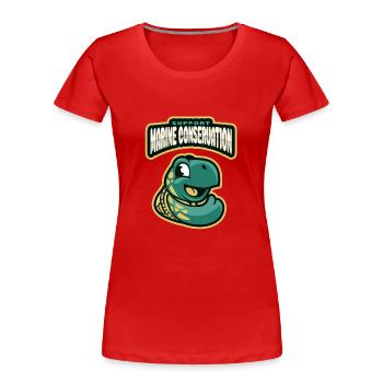 Marine Conservation - Women's Premium Organic T-Shirt - red - Front - Mia (176cm)