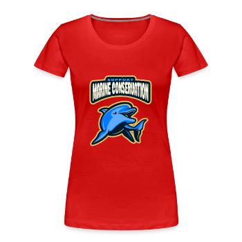 Marine Conservation - Women's Premium Organic T-Shirt - red - Front - Mia (176cm)