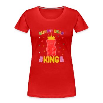 Gümmibär King of Sweets - Women's Premium Organic T-Shirt - red - Front - Mia (176cm)