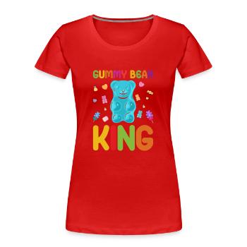 Gümmibär King of Sweets - Women's Premium Organic T-Shirt - red - Front - Mia (176cm)