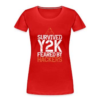 Cyber-sicherheits-hacker-hacking - Frauen Premium Bio T-Shirt - Rot - Vorne - Mia (176cm)
