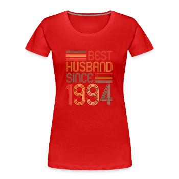 Best husband since 1994 30th wedding anniversary - Women's Premium Organic T-Shirt - red - Front - Mia (176cm)