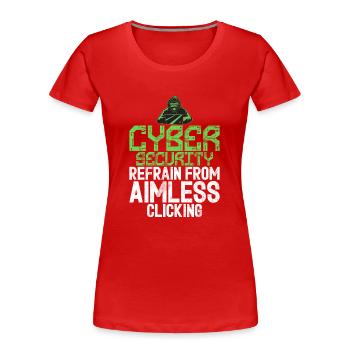 Cyber-sicherheits-hacker-hacking - Frauen Premium Bio T-Shirt - Rot - Vorne - Mia (176cm)
