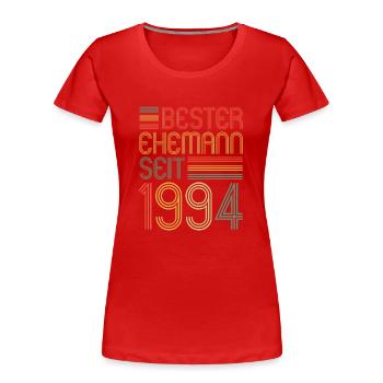 Best husband since 1994 30th wedding anniversary - Women's Premium Organic T-Shirt - red - Front - Mia (176cm)