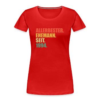 Best husband since 1994 30th wedding anniversary - Women's Premium Organic T-Shirt - red - Front - Mia (176cm)