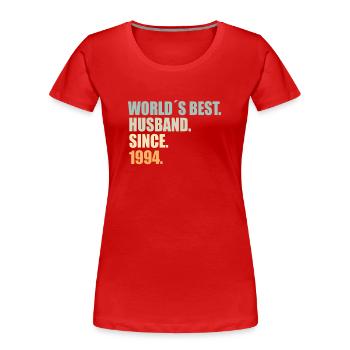 Best husband since 1994 30th wedding anniversary - Women's Premium Organic T-Shirt - red - Front - Mia (176cm)