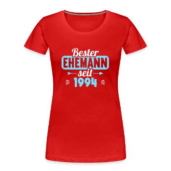Best husband since 1994 30th wedding anniversary - Women's Premium Organic T-Shirt - red - Front - Mia (176cm)
