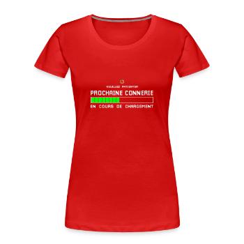 Nächstes Laden - Frauen Premium Bio T-Shirt - Rot - Vorne - Mia (176cm)