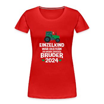 Big Brother 2024 - Women's Premium Organic T-Shirt - red - Front - Mia (176cm)
